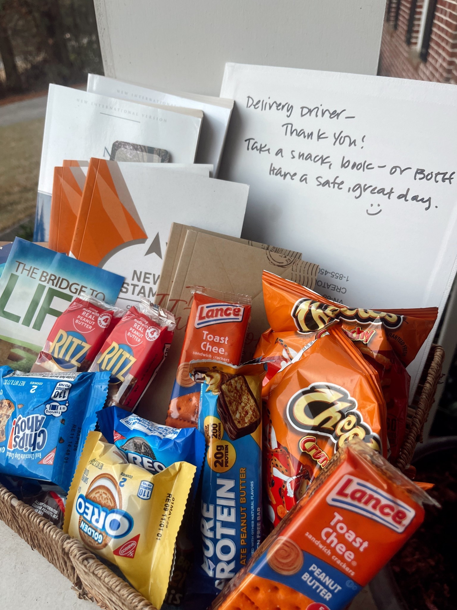 A few months ago, I had an idea that went beyond just leaving snacks and water out for the delivery drivers who are at our house all the time because of this business.

I felt nudged to do something more—to quietly introduce them to Jesus. 🤍

So I hopped on Amazon and found the sweetest, simplest things:
✨ pocket Bibles
✨ a small booklet called The Invitation
✨ and a few thoughtful items to make it feel welcoming

I put together a little basket on our front porch and just keep it refilled. Honestly, I didn’t know what to expect. I assumed people might skip over the Bibles… but they don’t. They take them all the time. And they take The Invitation just as often.

My hope—maybe someday, a long time from now—is that I’ll be in heaven and someone will say, “God had you put that on your porch just for me. I picked it up, read it, and met Jesus.”

I truly can’t imagine a better reward—or a more joyful heaven—than knowing God used something so small in such a big way.

I’ve linked everything I use here in case this is something you’d love to do too. And I’d truly love to hear what you put out for your delivery drivers—whether it’s snacks, drinks, notes, or predicting kindness. 🤍

faith based gifts, Christian home, Christian lifestyle, Bible outreach, pocket Bible, mini Bible, free Bible, Christian encouragement, porch ministry, delivery driver appreciation, kindness ministry, hospitality ideas, front porch ideas, thoughtful gestures, spreading kindness, sharing faith, Jesus loves you, Christian books, inspirational gifts, Amazon Christian finds, small acts of kindness, serve others, Christian woman, faith over 50, intentional living, meaningful gifts, Christian encouragement cards, The Invitation booklet, ministry ideas, outreach ideas, Christian resources, Christian Amazon finds, faith inspired living, everyday ministry, faith in action, love thy neighbor, Christian inspiration, porch basket ideas, hospitality basket, delivery driver thank you, Christian gifting, thoughtful home ideas, encouragement gifts, simple ministry, faith filled home

#LTKdayinmylife #LTKstorytime #LTKHome