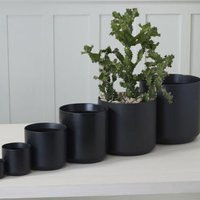 Modern Black Ceramic Plant Pot 4 Inch Indoor Planter | Etsy (US)
