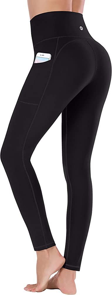 Women's Yoga Pants with Pockets - Leggings with Pockets, High Waist Tummy Control Non See-Through... | Amazon (US)