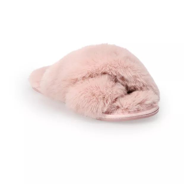 LC Lauren Conrad Women's Faux Fur Slippers | Kohl's