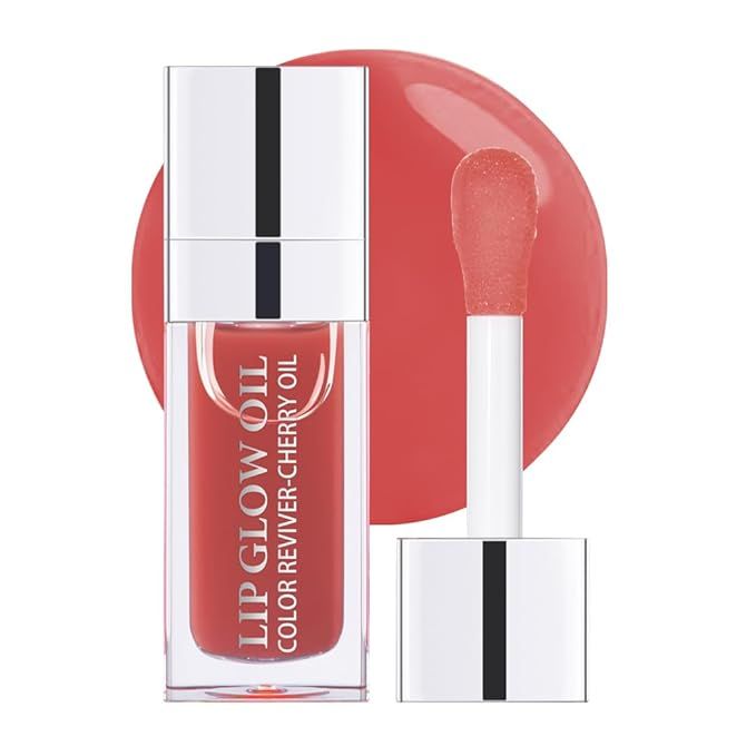 Hydrating Lip Glow Oil, Plumping Lip Oil, Tinted Lip Balm Lip Care, Transparent Toot Lip Oil, Moi... | Amazon (US)