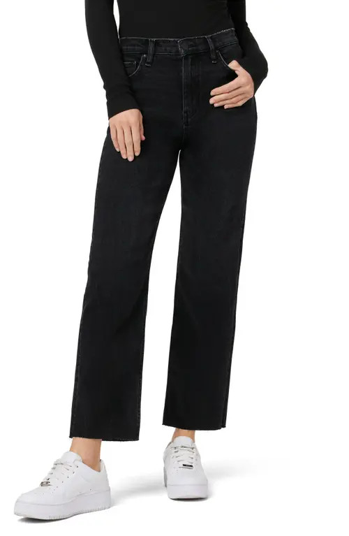 Hudson Jeans Remi High Waist Ankle Straight Leg Jeans in Fade To Black at Nordstrom, Size 26 | Nordstrom