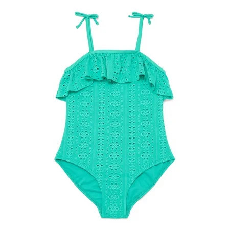 Wonder Nation Girl s Eyelet 1-Piece Sizes 4-16 | Walmart (US)