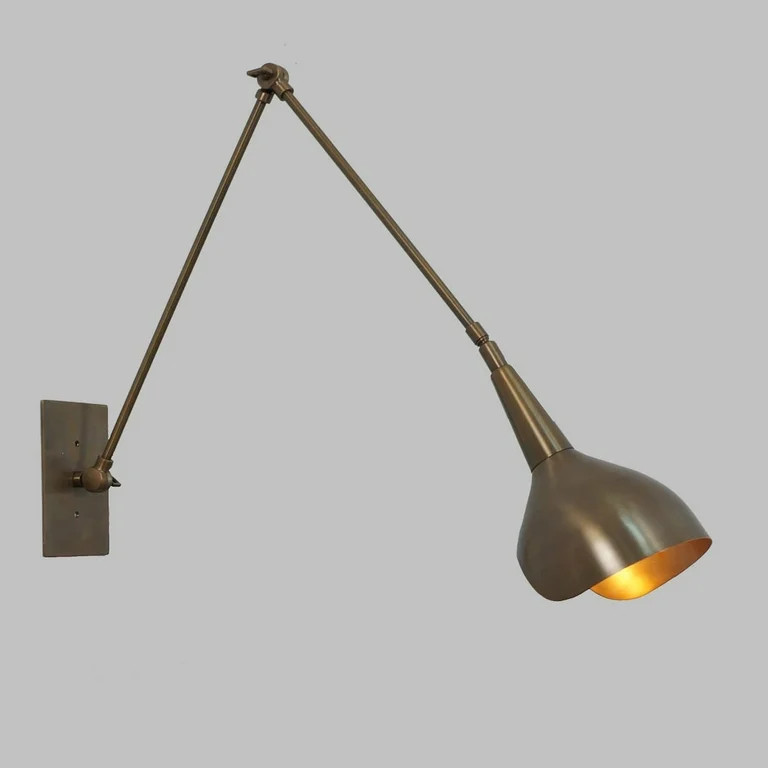 Single Light Articulated Sconce Mid-Century Modern Stilnovo Style Solid Brass Wall Lamp | Walmart (US)