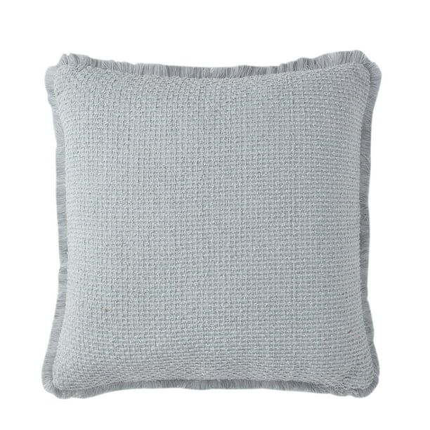 My Texas House Sabine Woven Fringe Square Decorative Pillow Cover, 20" x 20", Grey | Walmart (US)