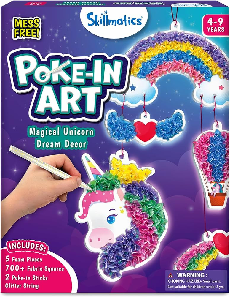 Skillmatics Poke-in Art - Magical Unicorn Dream Decor, Mess-Free Fun for Kids, DIY Craft Kits, Cr... | Amazon (US)