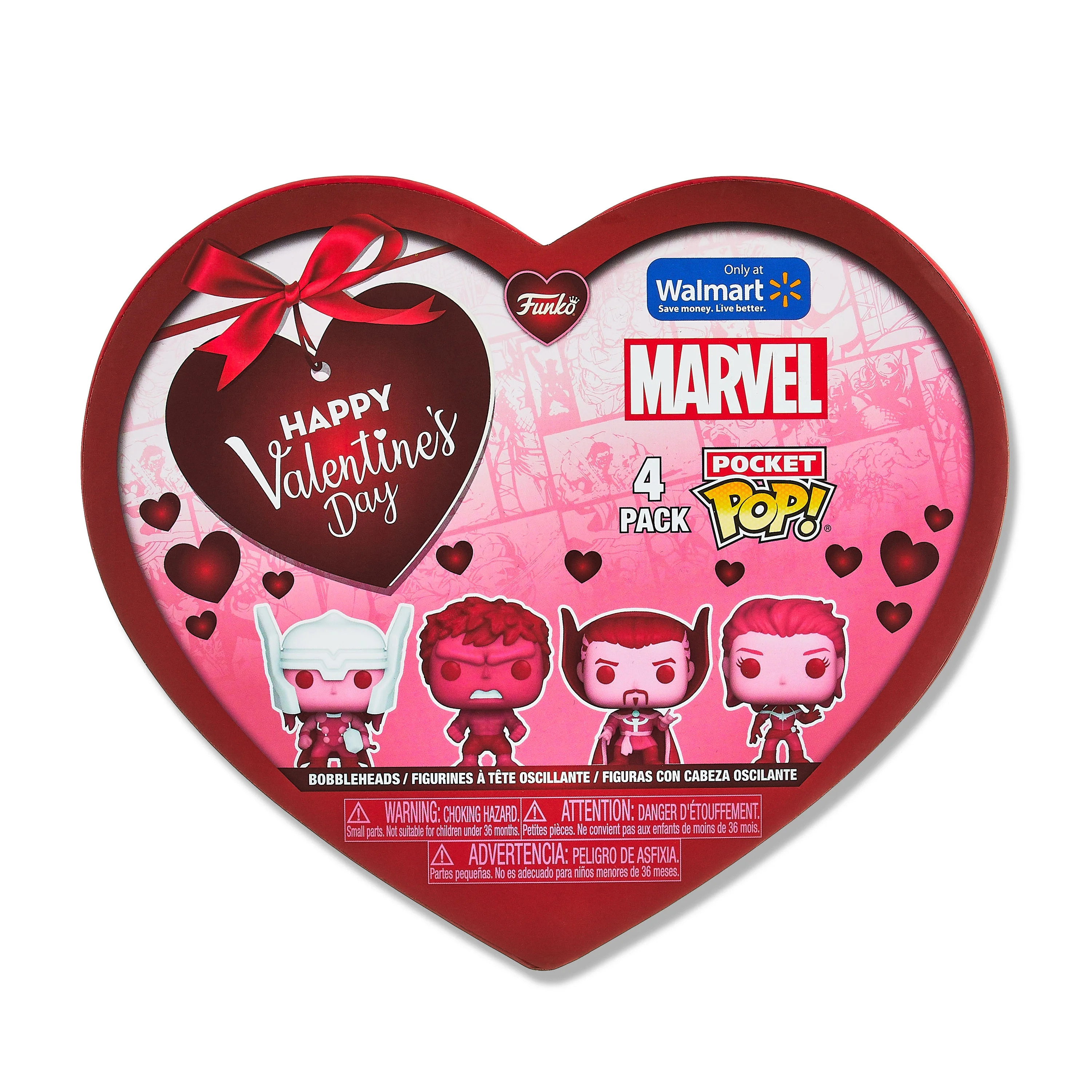 FUNKO Marvel Classics Valentine's Pop! Box! 4 Pack Vinyl Figures - Walmart.com | Walmart (US)