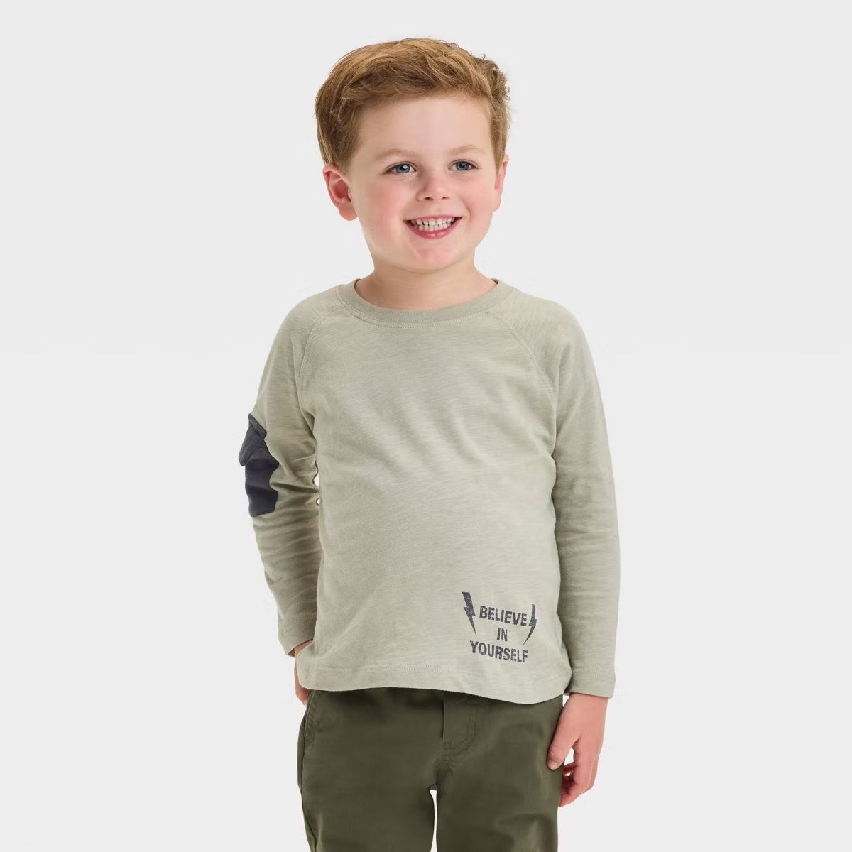 Grayson Mini Toddler Boys' Long Sleeve Pocket Jersey T-Shirt - Olive Green | Target