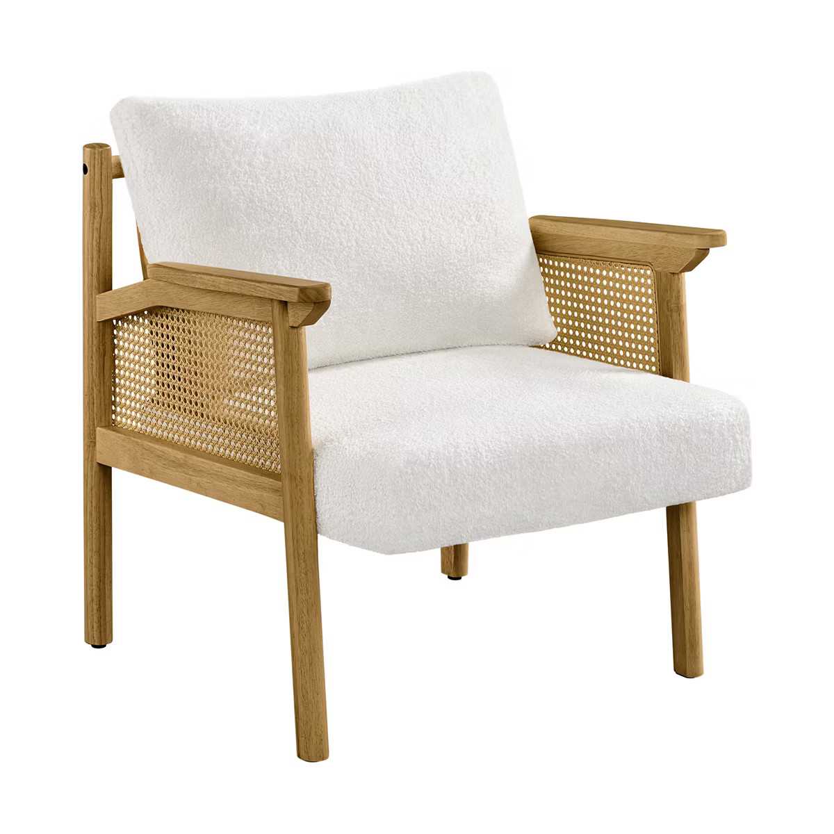 Yaheetech Boucle Upholstered Accent Chair Lounge Chair for Living Room, White | Target
