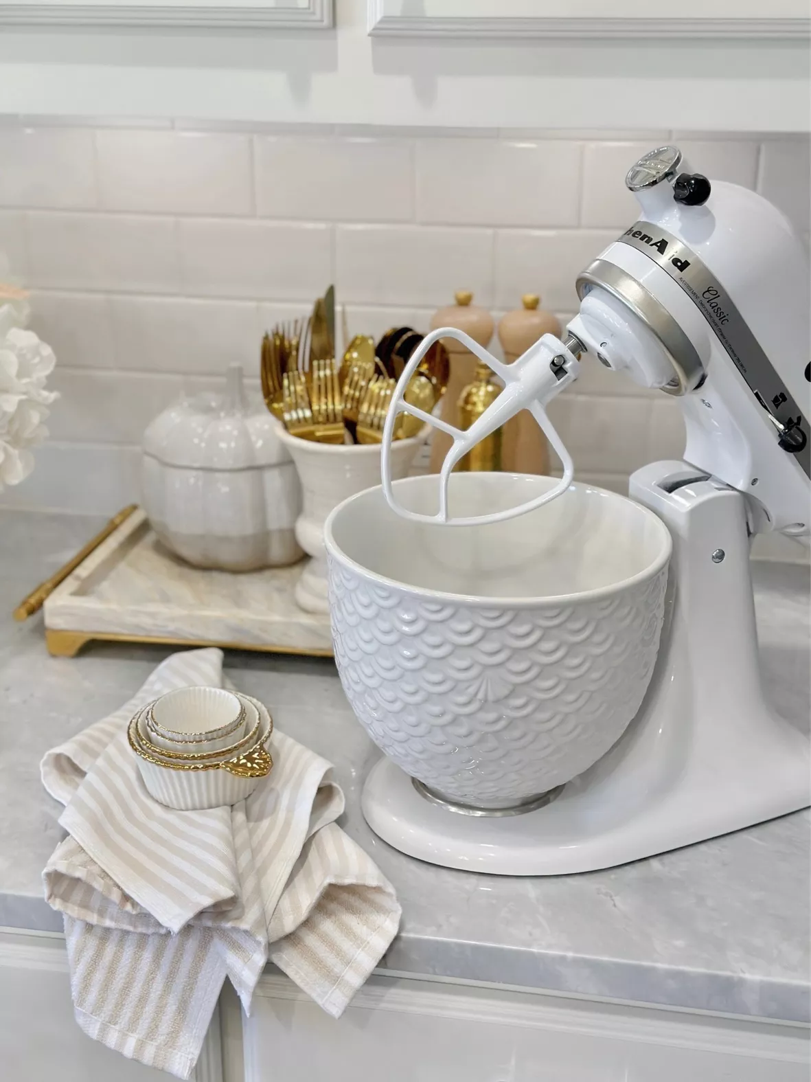 KitchenAid 5 Qt. White Ceramic Mixing Bowl - Kitchen & Company