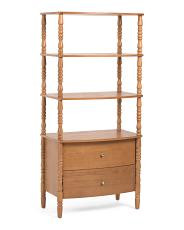 28x60x17 Spindle Bookshelf With Storage | TJ Maxx