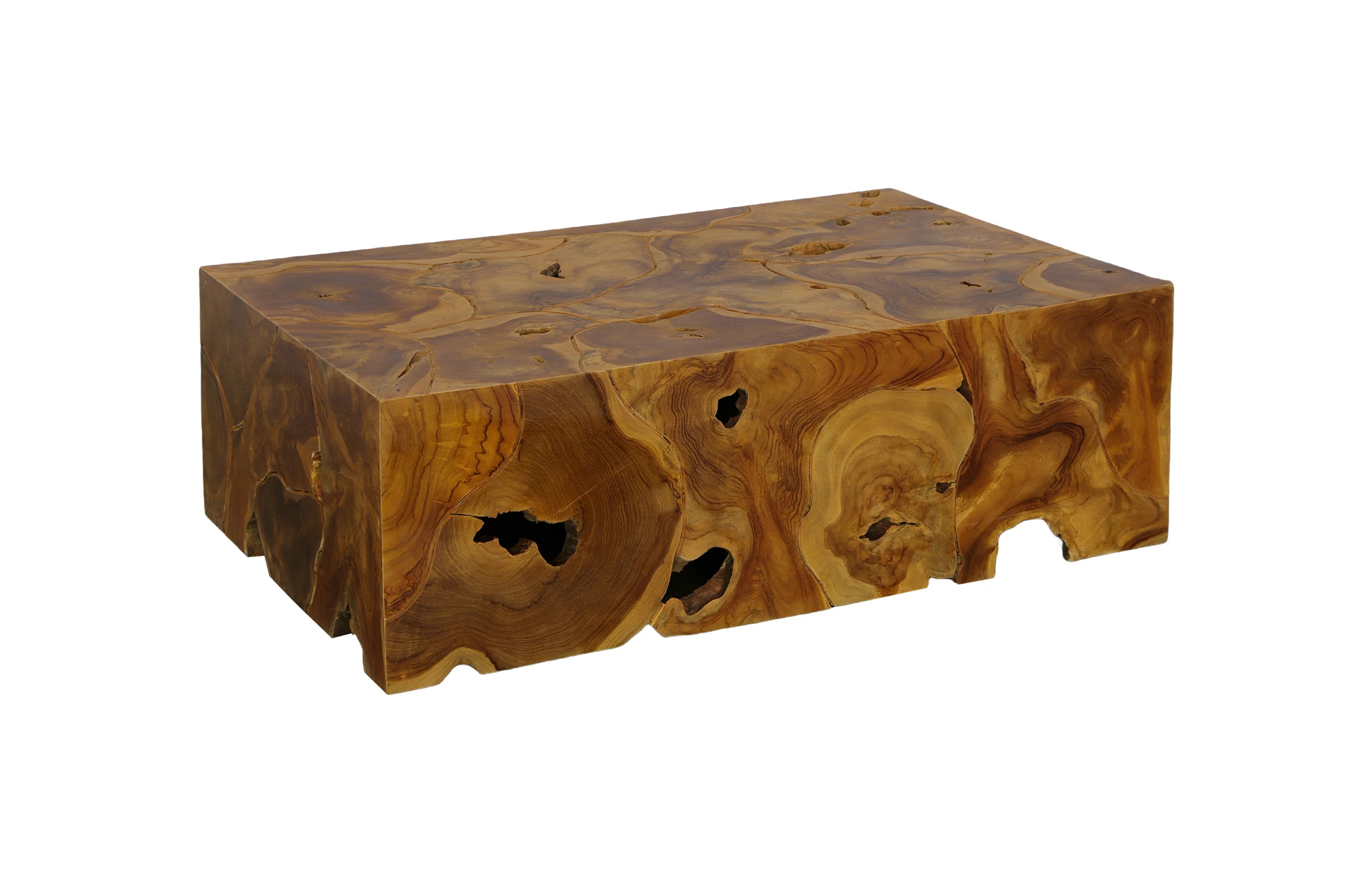 Phillips Collection Slice Solid Wood Rectangle Block Coffee Table | Wayfair | Wayfair North America