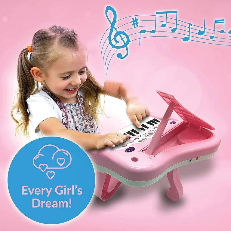 ToyVelt Toy Piano for Toddler Girls – Cute Piano for Kids with Built-in Microphone & Music Mode... | Walmart (US)