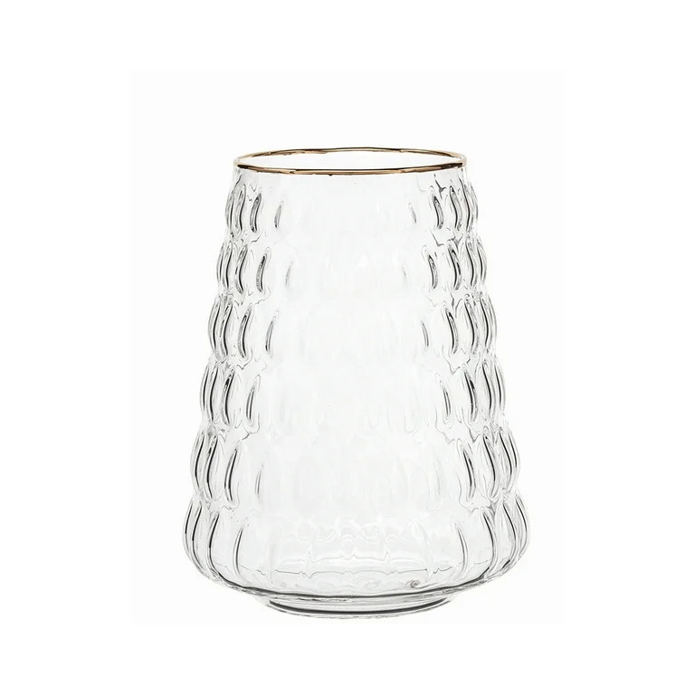 Tree Wine Glass Gold Rim 19.5 OZ Holiday Time | Walmart (US)