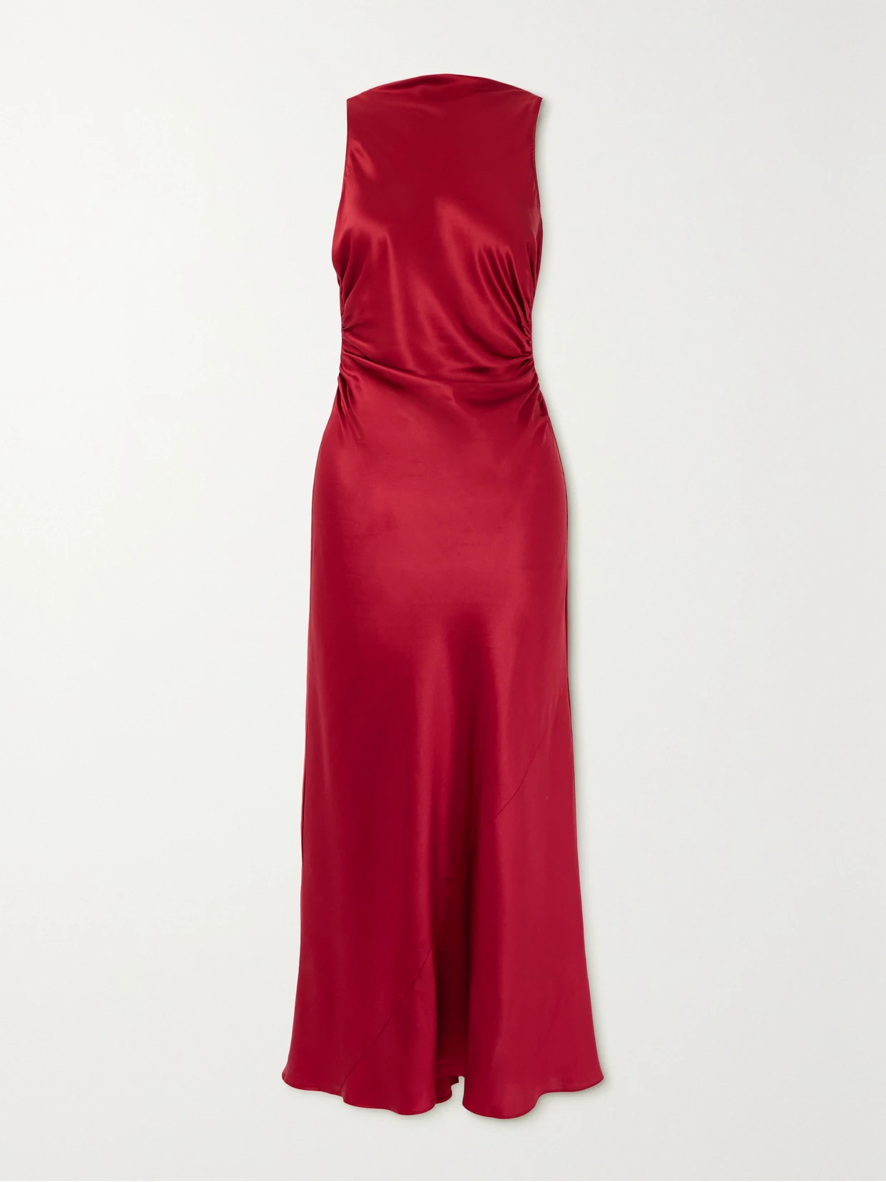 Reformation - Casette Cutout Silk-charmeuse Midi Dress - Red | NET-A-PORTER (US)