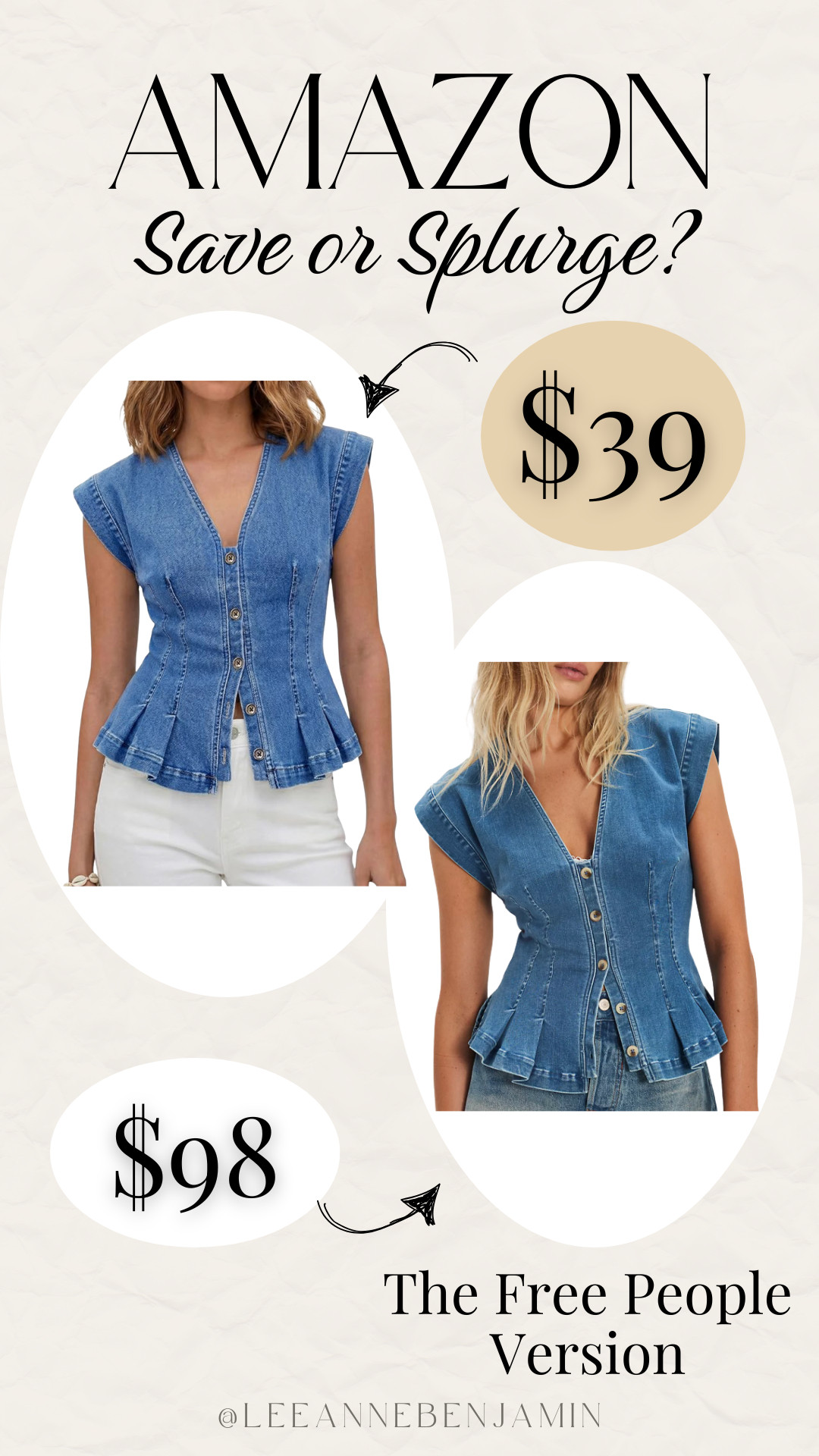 would you save or splurge on these adorable denim shirts? 

 #LTKFestival #LTKootd #LTKmomlife