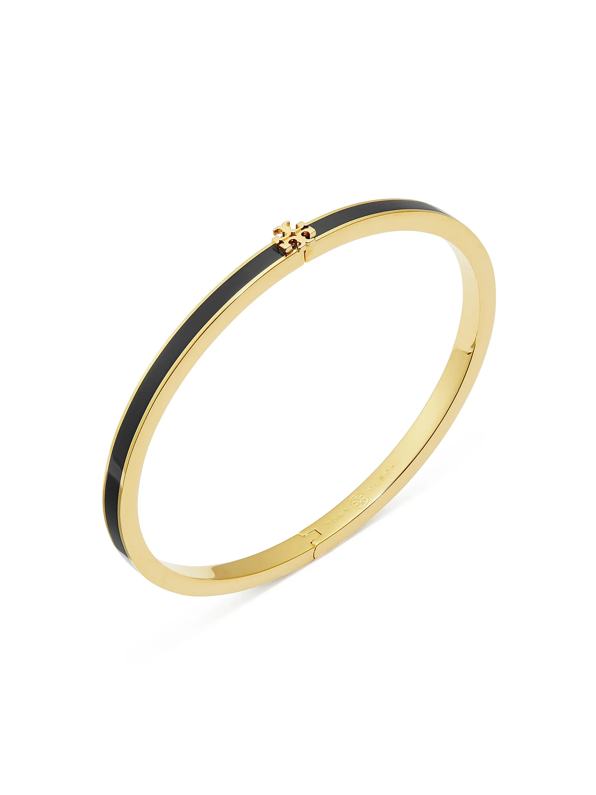 Tory Burch 18K Gold-Plated &amp; Enamel Thin Kira Bracelet | Saks Fifth Avenue | Saks Fifth Avenue