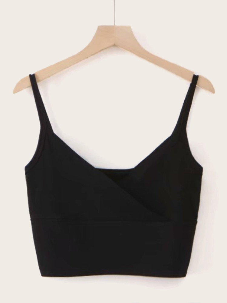 Surplice Neck Crop Cami Top | SHEIN