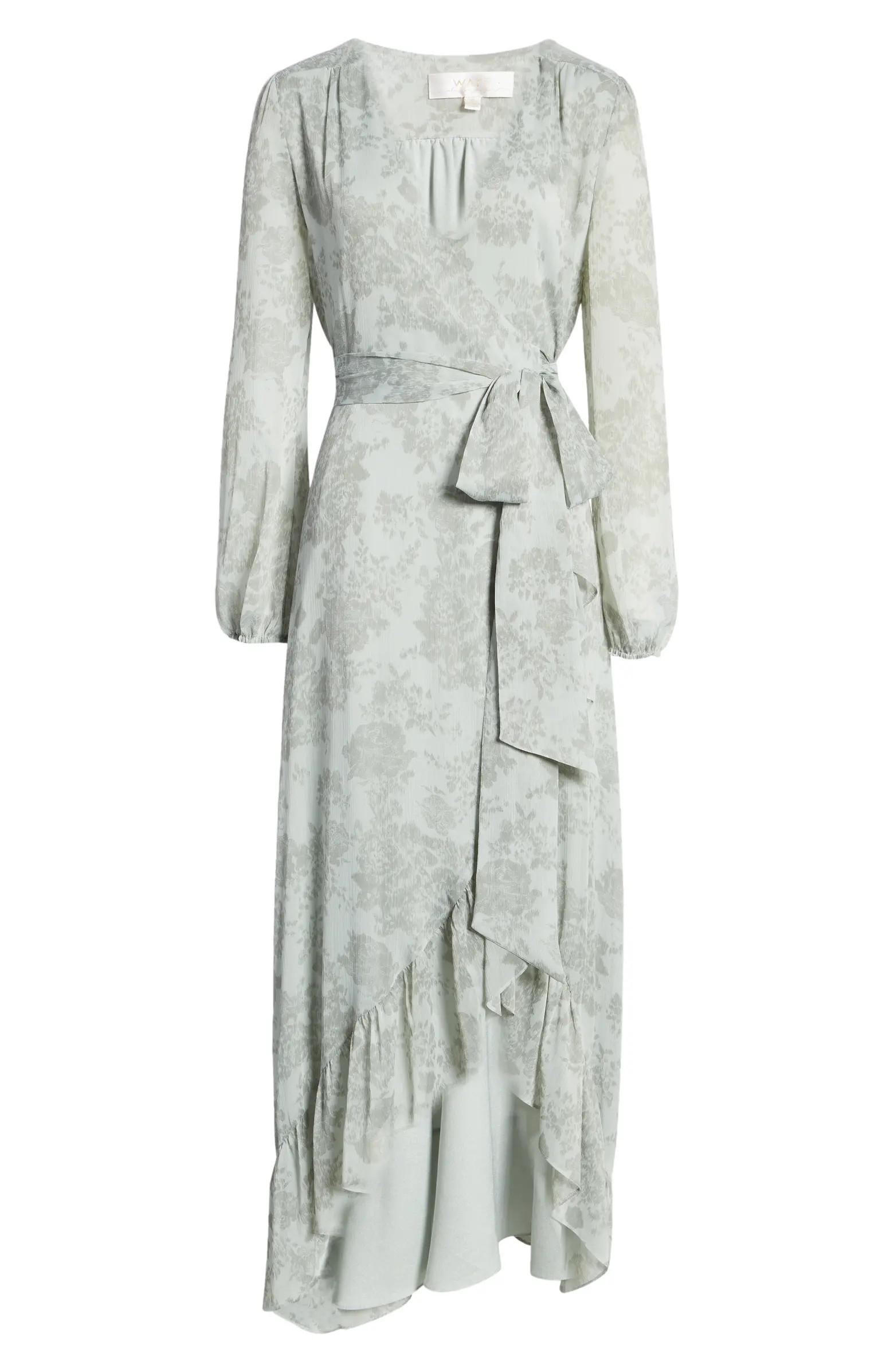 WAYF Meryl Floral Long Sleeve Wrap Gown | Nordstrom | Nordstrom