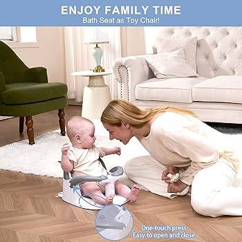 Baby Bath seat for Babies 6 Months & up, 360° Stable Toddler Bath Chair with one-Touch Button, B... | Amazon (US)