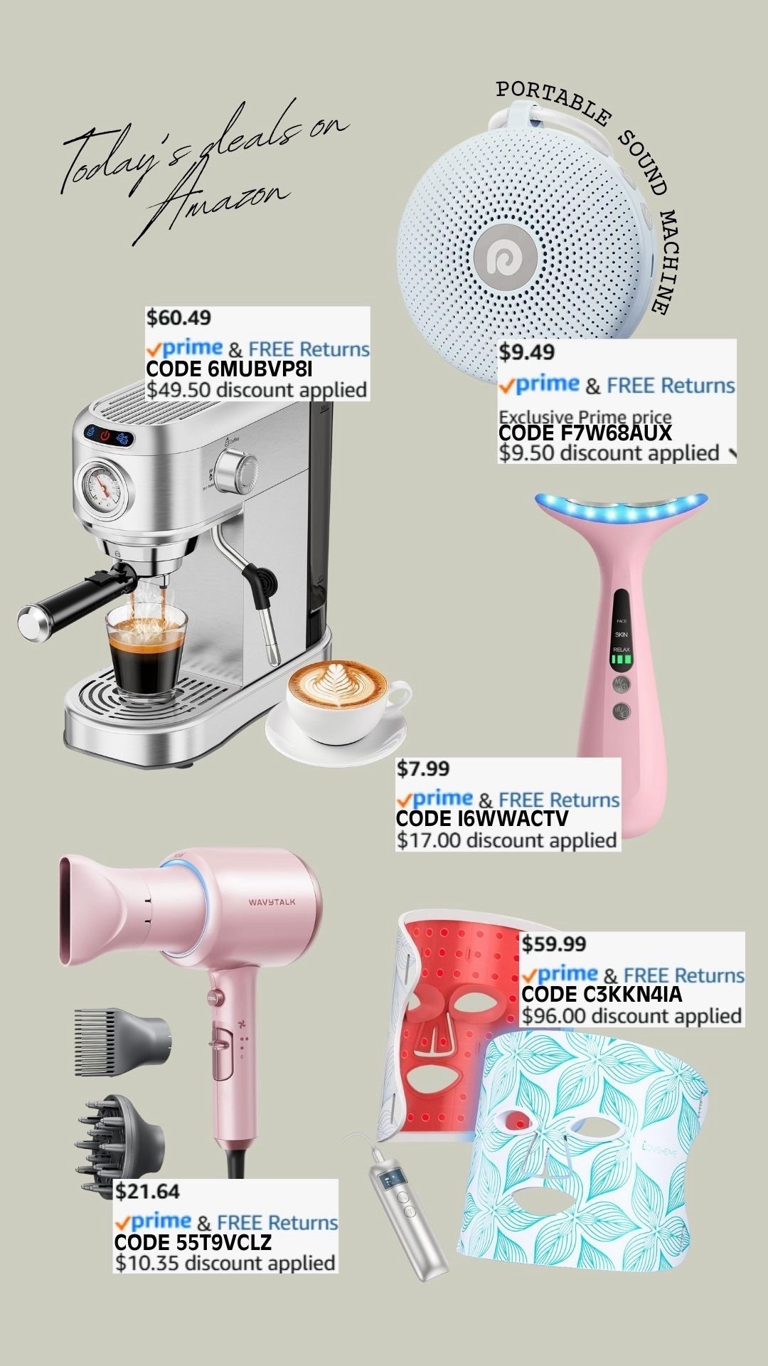 PROMO CODE DEALS ON AMAZON!

Promo codes are entered are on the check out screen where you select payment method. 

Codes & coupons only work for a limited time! If you get an error, it may have maxed the color/size you selected.. so try another one. Sometimes it helps to check out one item at a time! 

SCREENSHOT TO EASILY COPY/PASTE PROMO CODE AT CHECKOUT! 

#LTKSaleAlert #LTKGiftGuide #LTKFindsUnder50