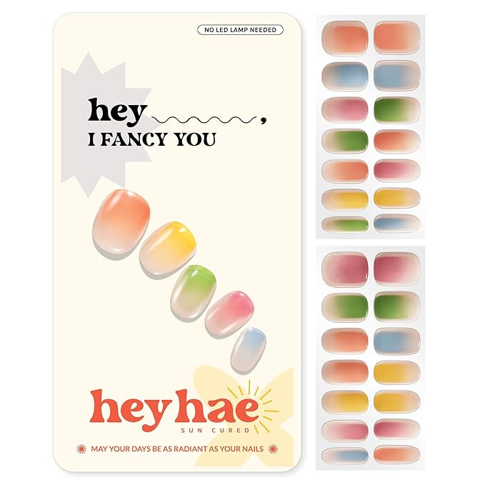 Semi Cured Gel Nail Strips | No LED Lamp Needed | Ombre, Pink, Spring | Easy Apply & Remove, Salo... | Amazon (US)