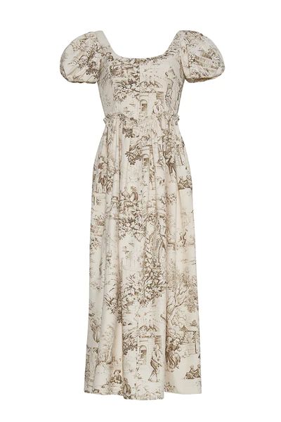 The Eleanor Dress in Brown Toile | The Avenue