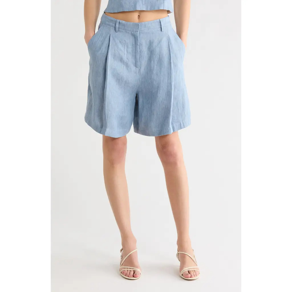 TWP Fisher Hemp Shorts in Light Indigo at Nordstrom Rack, Size 0 | Nordstrom Rack
