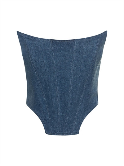 Strapless cotton denim top - Giuseppe Di Morabito - Women | Luisaviaroma | Luisaviaroma