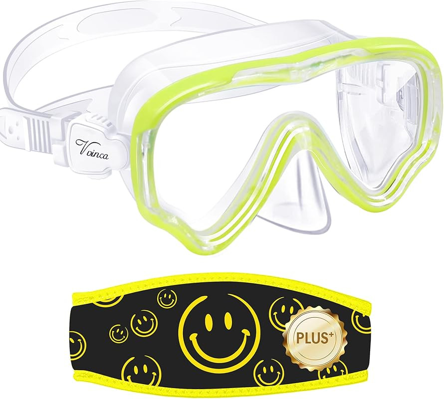 Vvinca Kids Goggles Snorkel Mask Diving Mask Swim Mask Swimming Goggles with Nose Cover and Straps C | Amazon (US)