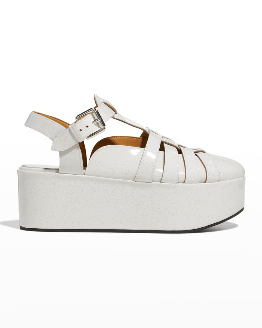 Loewe Leather Wedge Fisherman Sandals | Neiman Marcus