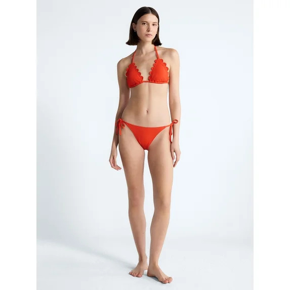 Free Assembly Women's Textured Bikini Bottoms with Side Tie, Sizes XS-XL | Walmart (US)