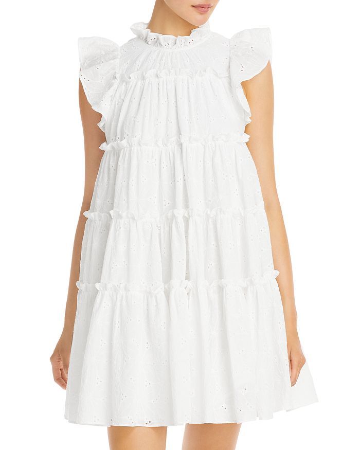 Eyelet Tiered Mini Dress | Bloomingdale's (US)