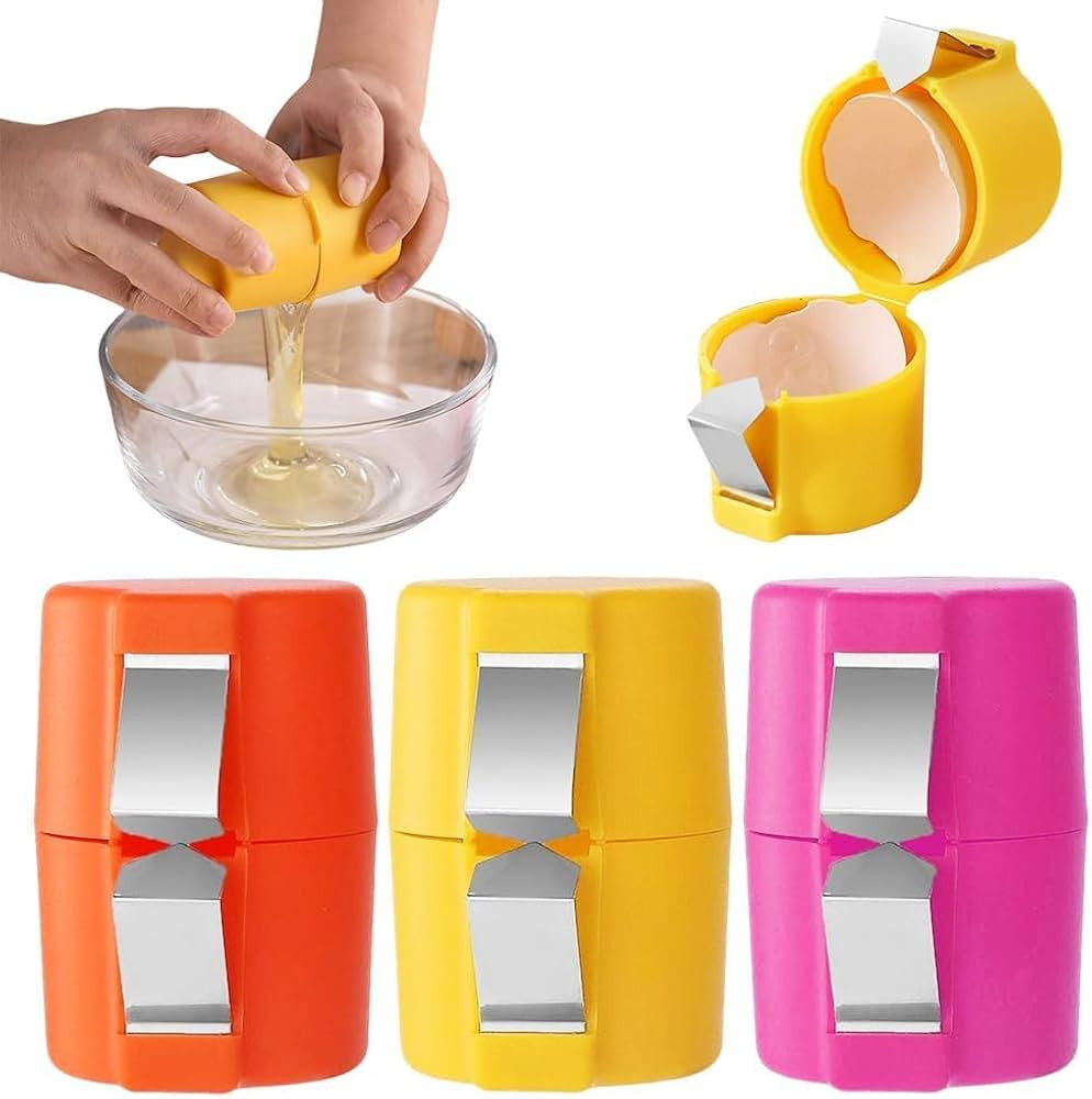 3PCS Egg Shell Opener，Egg Cracker，Egg Cracker Tool for Raw Eggs, Egg Separator for Raw Eggs, ... | Amazon (US)