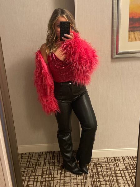 Vegas ready!! Switched my sparkly top for my bodysuit because I needed something more fitted since my jeans were a little big. 

#LTKcurves #LTKstyletip #LTKHoliday
