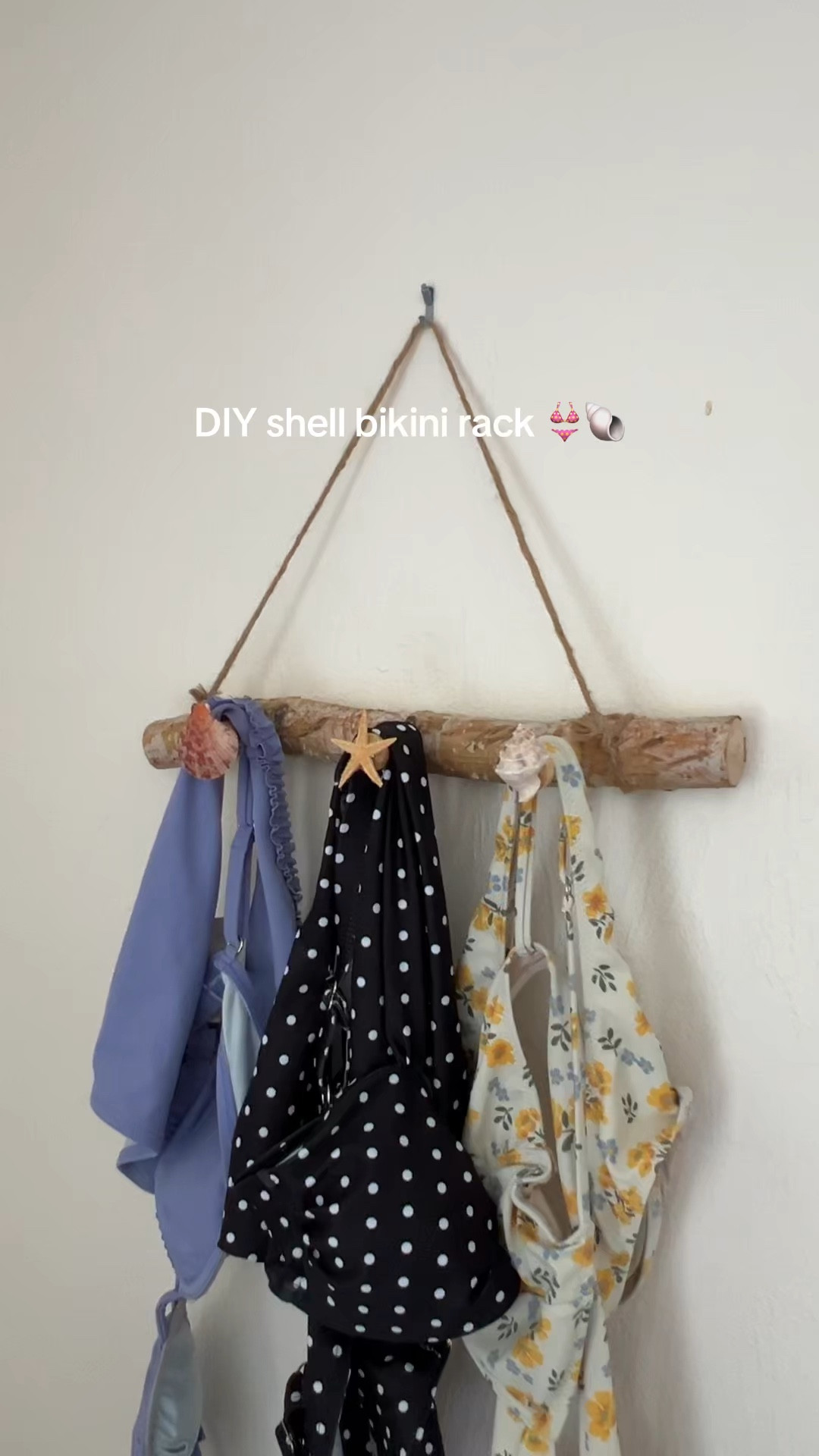 DIY bikini shell rack