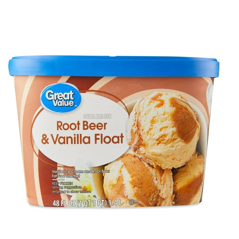 Great Value Root Beer and Vanilla Float Ice Cream, 48 fl oz | Walmart (US)