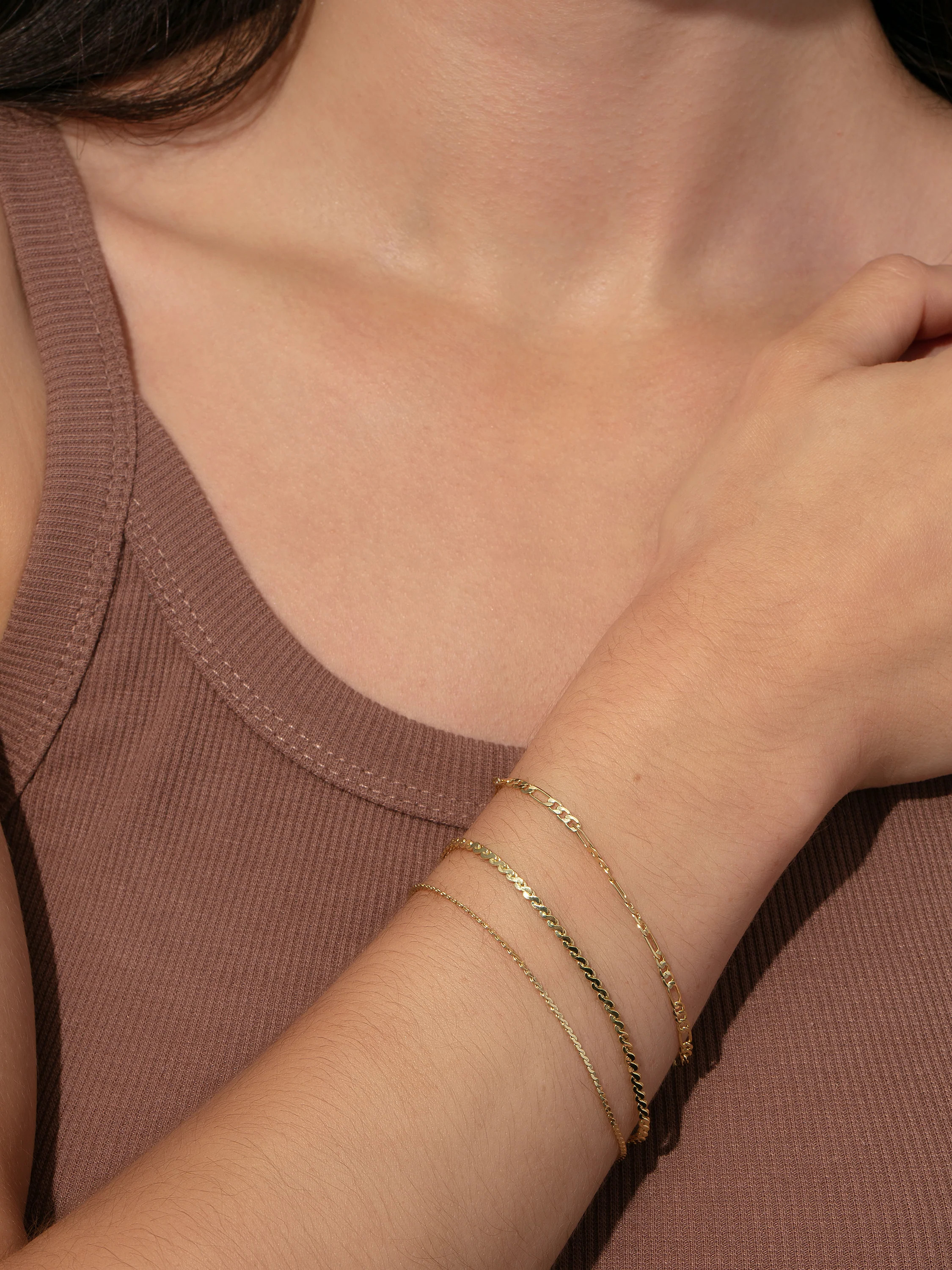 Gilded Chain Bracelets Set of Three in Gold | Uncommon James | Uncommon James