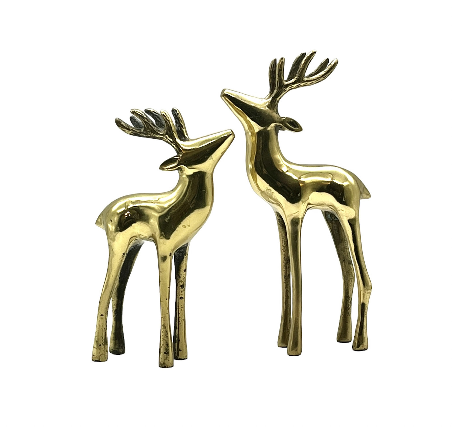 C. 1970s Midcentury Brass Reindeer - Set of 2 - Pilar Collection - gold | One Kings Lane