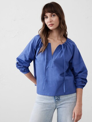 Shirred Popover Shirt | Banana Republic Factory