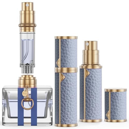 Kuangre Perfume Travel Refillable Bottle, Tsa Approved 5ml Perfume Atomizer Bottle, Portable Size Sprayer Bottle Luxurious Pocket Perfume Dispenser Pump Transfer Tool for Women Men Travel Accessories. | Amazon (US)