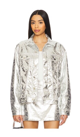 Heavy Metals Denim Jacket in Distressed Silver | Revolve Clothing (Global)