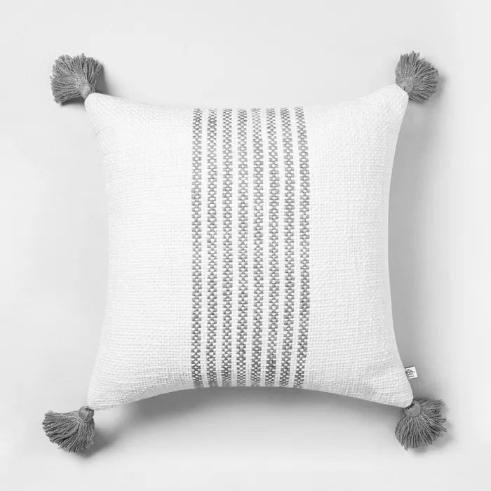 18x18 Center Stripes Throw Pillow - Hearth & Hand™ with Magnolia | Target