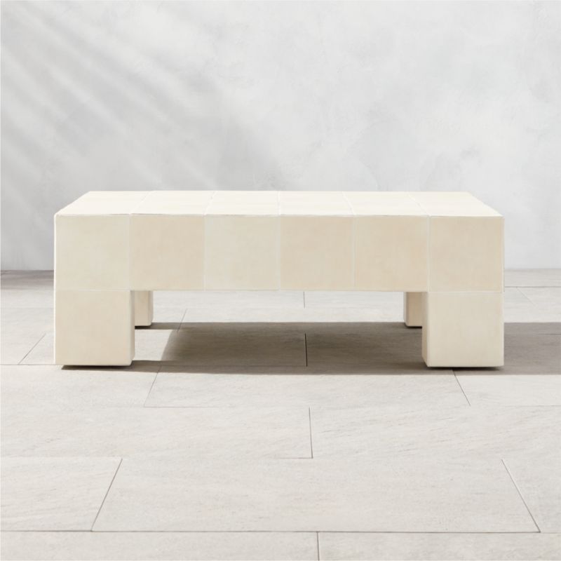 Cubo Ceramic Outdoor Coffee Table | CB2 | CB2