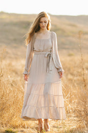 Cathy Square Neck Long Sleeve Dress | Morning Lavender