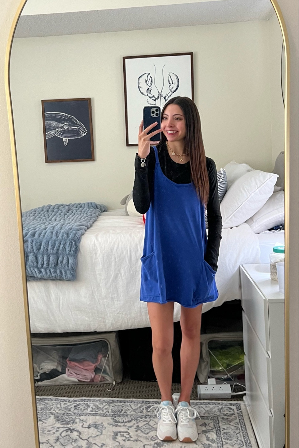 I’m obsessed with this fit! 
the New Balances and romper  i have are a seasonal colors but i linked similar ones to the post! 