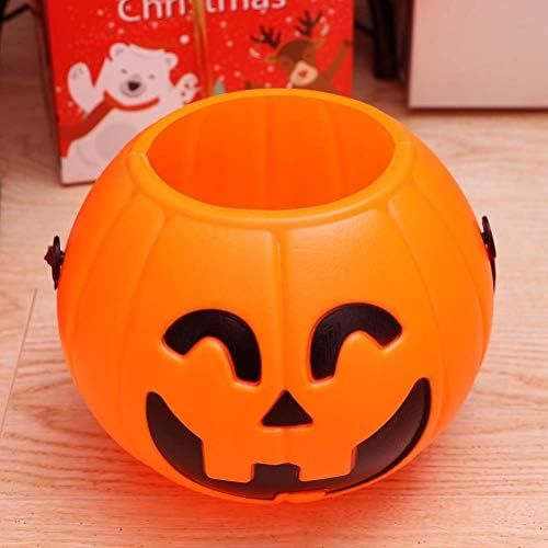 LUOZZY 2Pcs Halloween Pumpkin Bucket Portable Pumpkin Trick or Treat Candy Bucket Holder for Hallowe | Amazon (US)