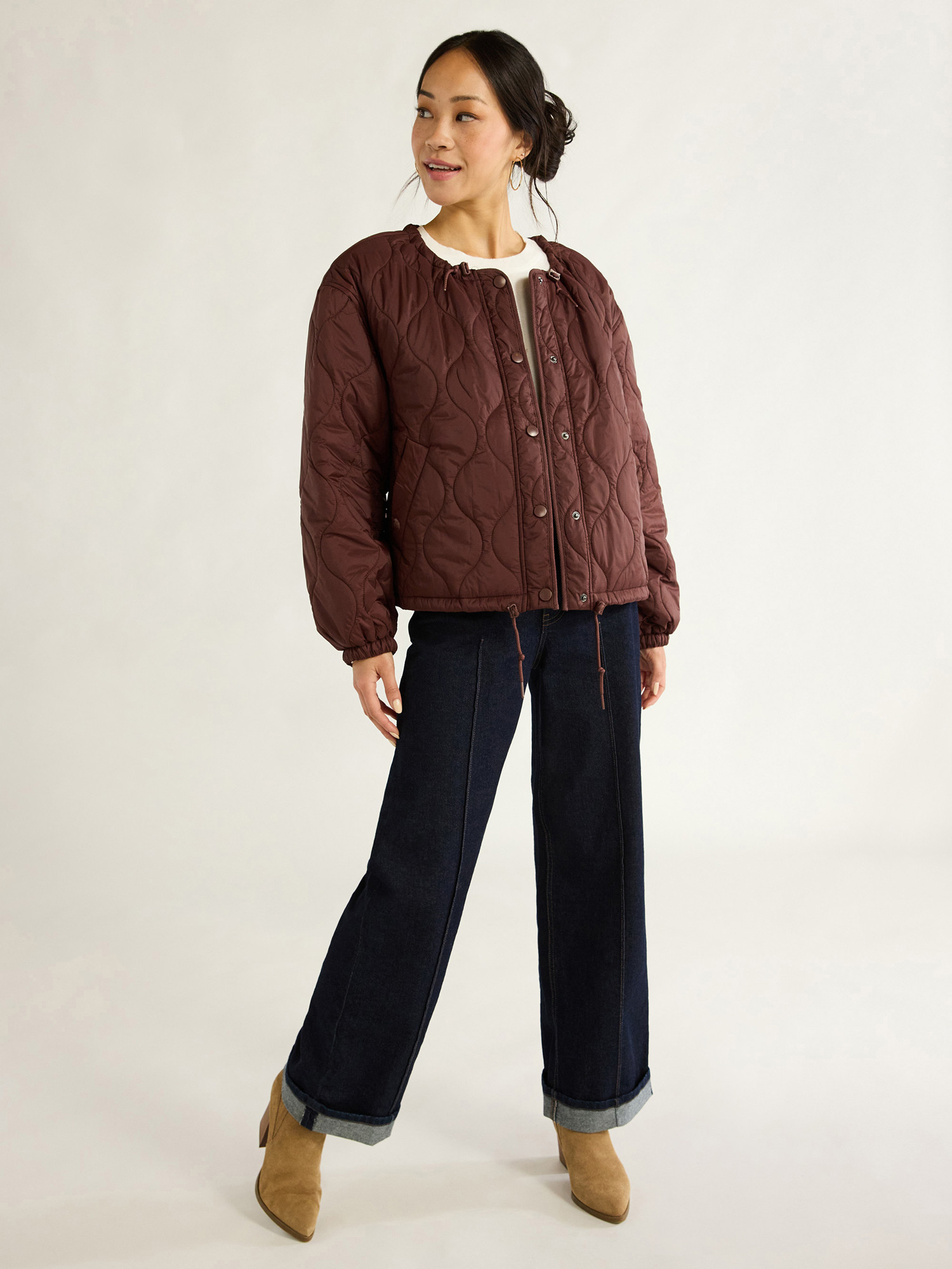 Free Assembly Women's Quilted Parachute Jacket, XS-XXL - Walmart.com | Walmart (US)