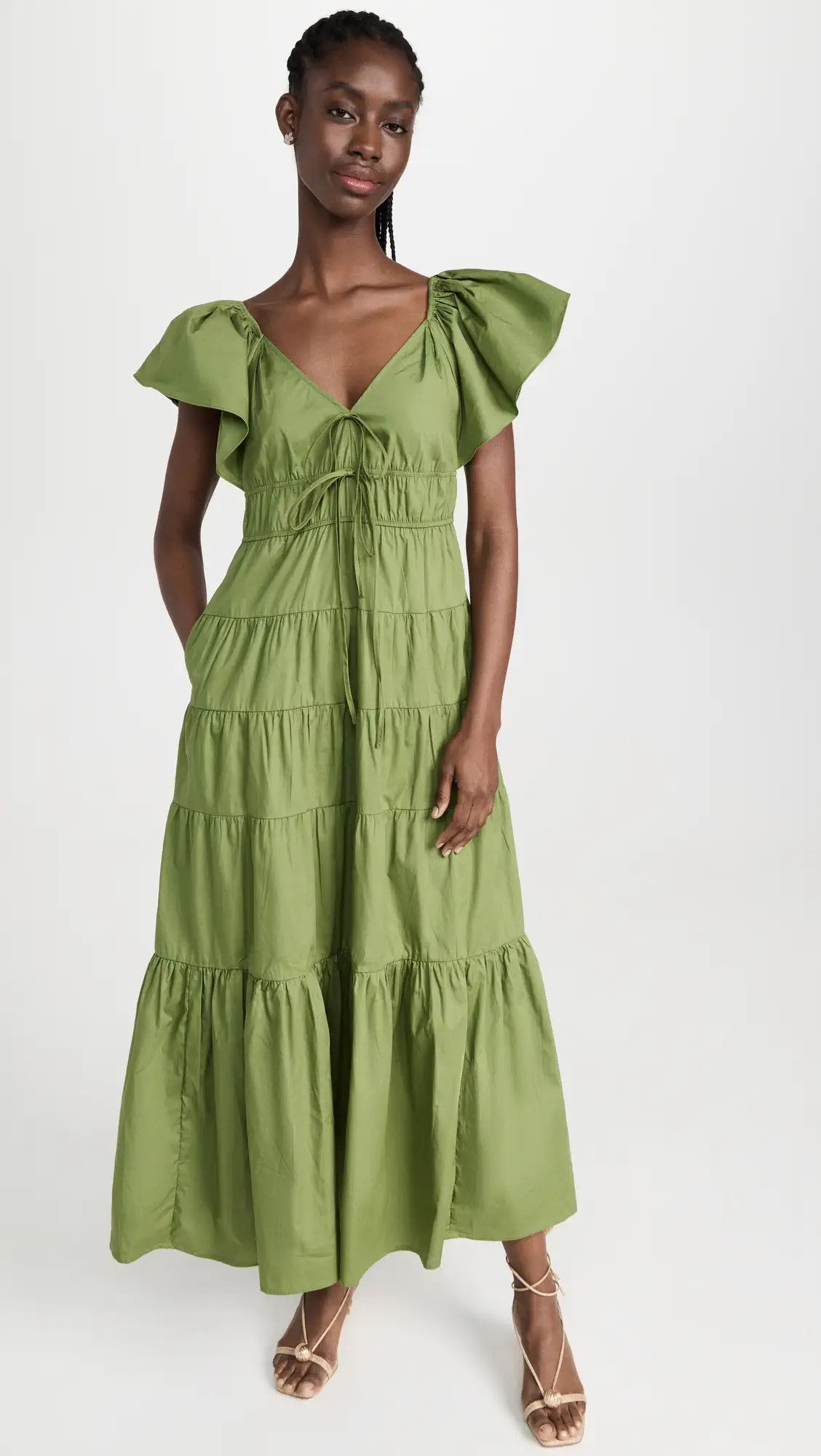 Moon River V Neck Tiered Dress | Shopbop | Shopbop