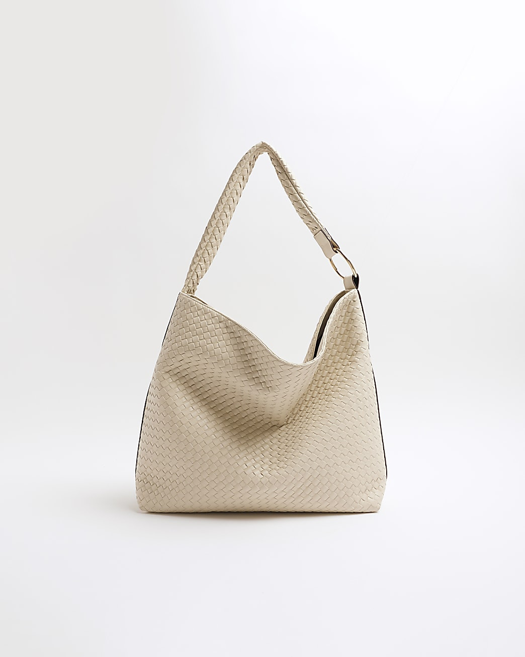 Cream Woven Slouch Tote Bag | River Island UK & IE